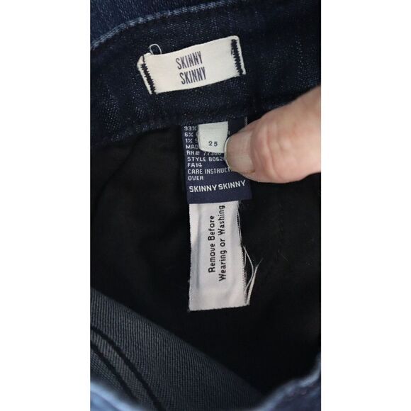 Madewell Women's Sz 25 Dark Wash Skinny Skinny Ankle Zip Denim Jeans $128 - Picture 4 of 9